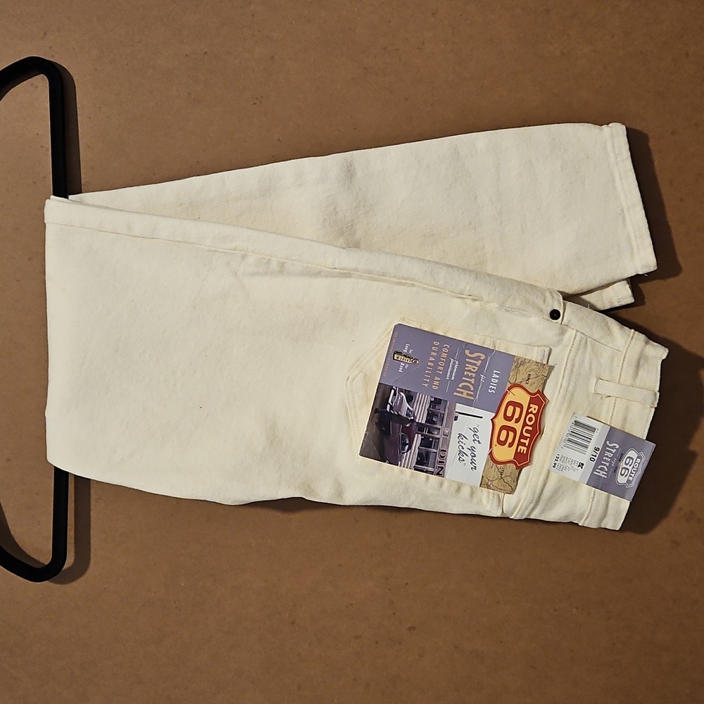 Route 66 ladies stretch fit Ivory White jeans Sz. 9/10 K Mart New Old Stock
